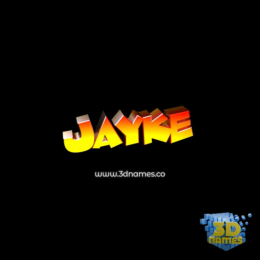 jayke in Black Background style - 3D name wallpaper