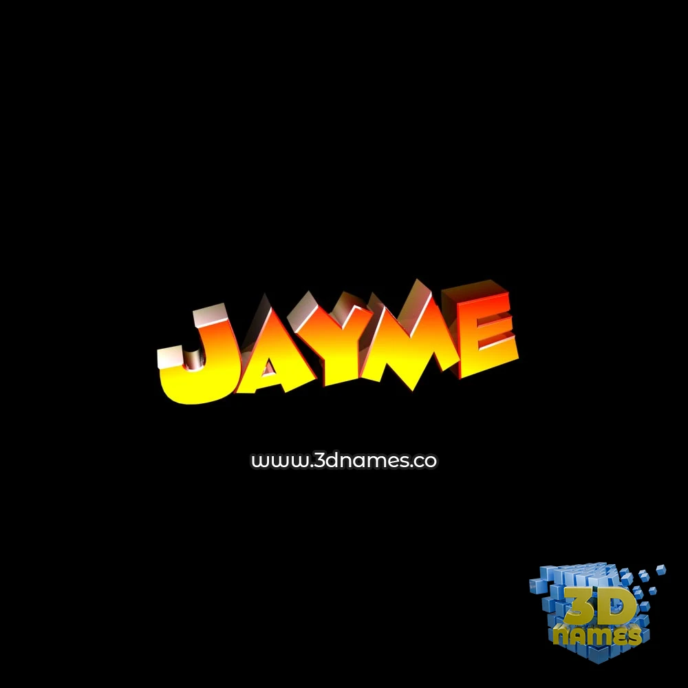 jayme in Black Background style - 3D name wallpaper
