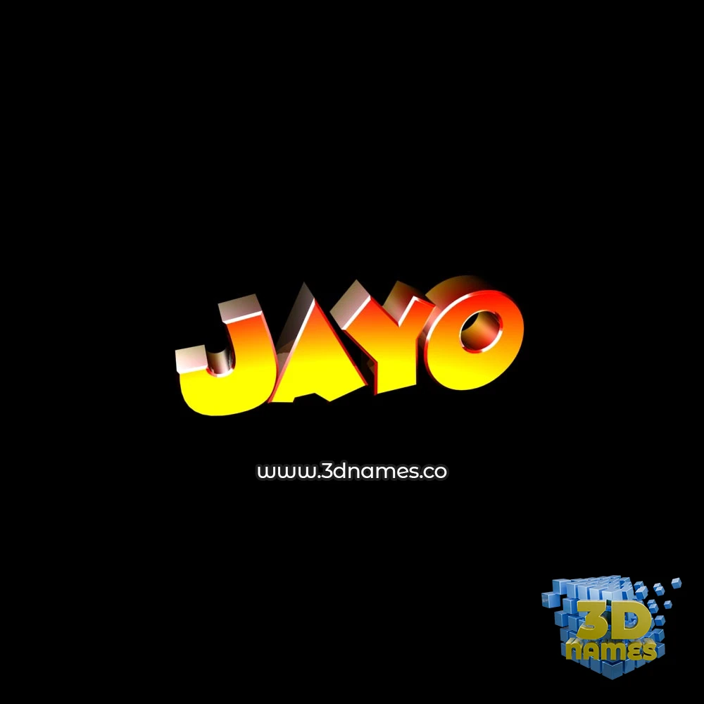 jayo in Black Background style - 3D name wallpaper