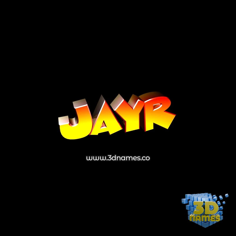 jayr in Black Background style - 3D name wallpaper
