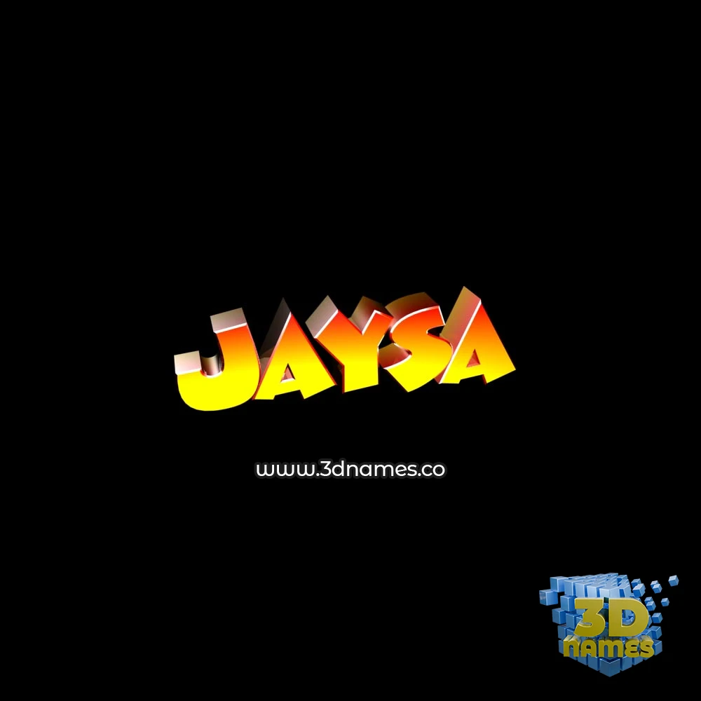 jaysa in Black Background style - 3D name wallpaper