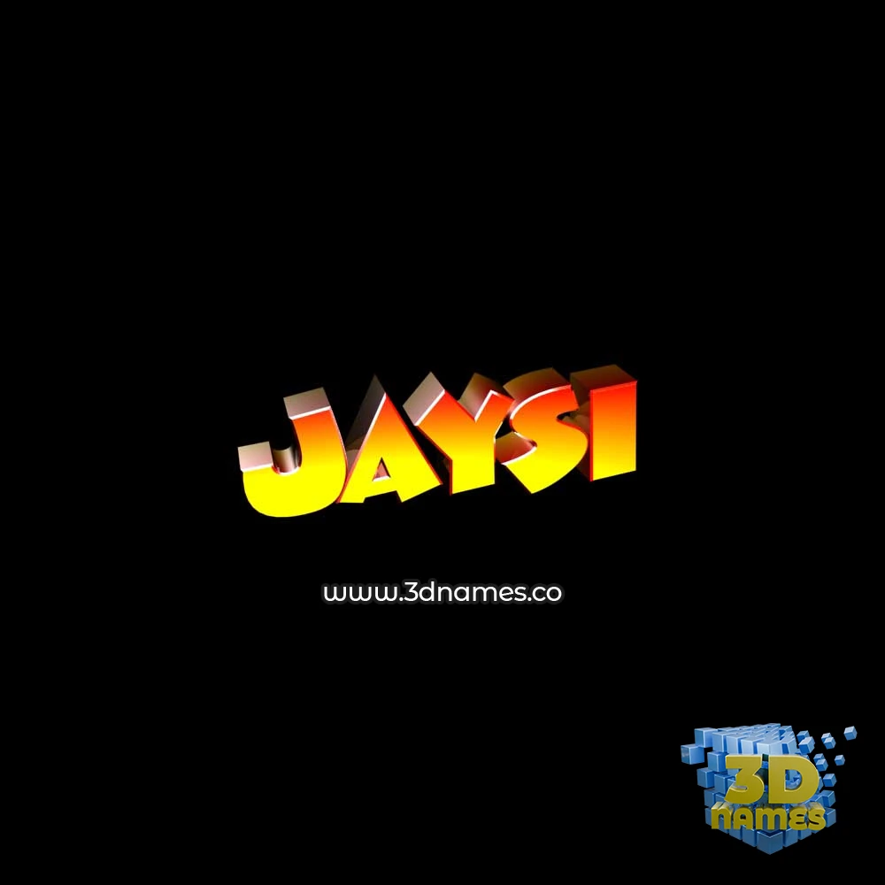 jaysi in Black Background style - 3D name wallpaper