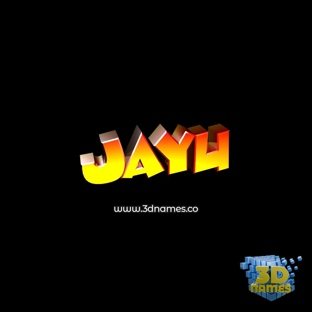 jayu in Black Background style - 3D name wallpaper