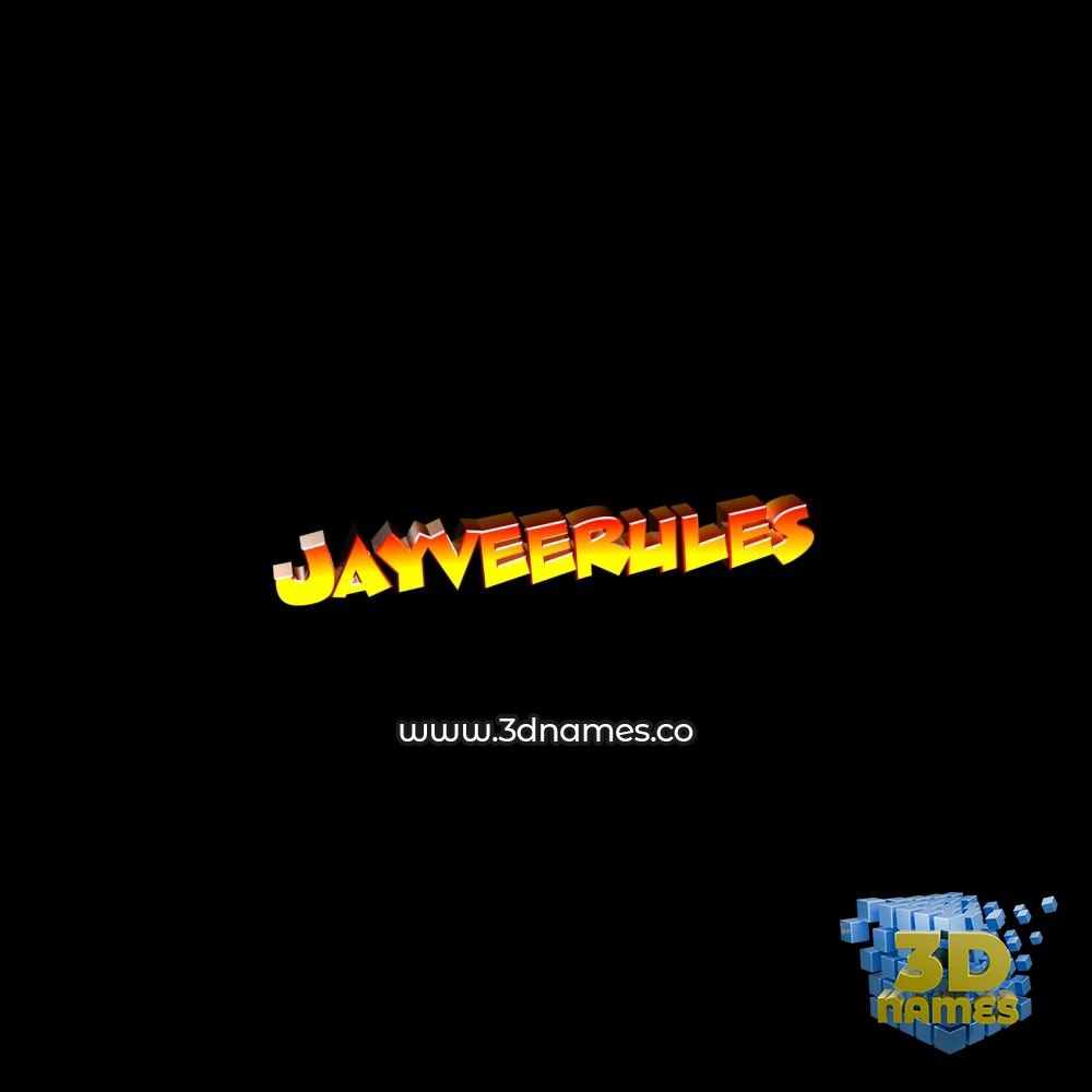 jayveerules in Black Background style - 3D name wallpaper
