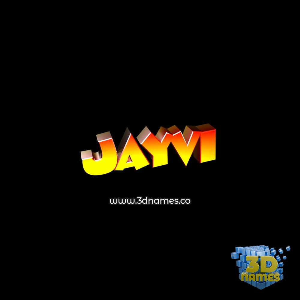 jayvi in Black Background style - 3D name wallpaper