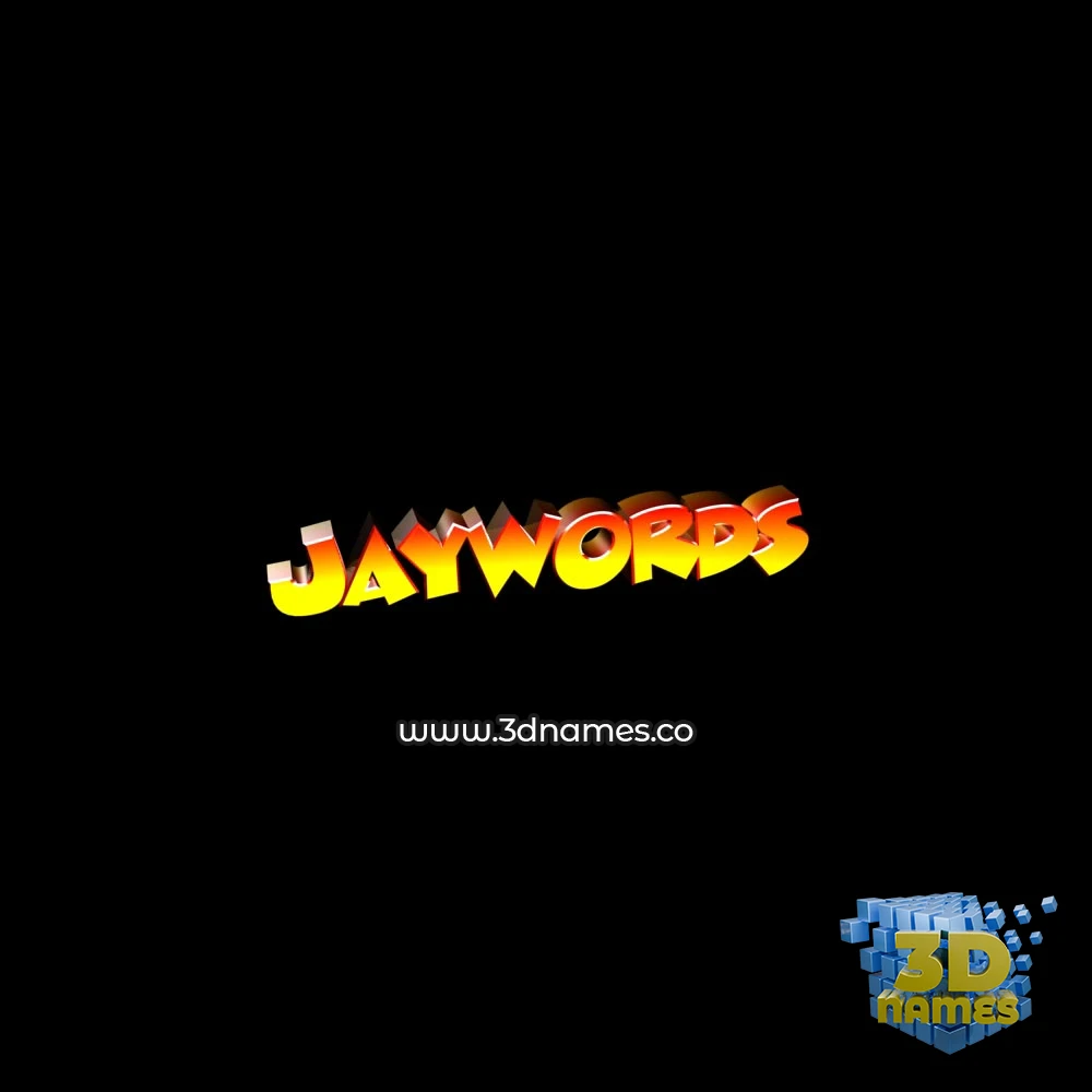 jaywords in Black Background style - 3D name wallpaper