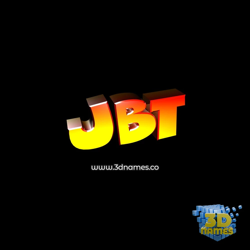 jbt in Black Background style - 3D name wallpaper