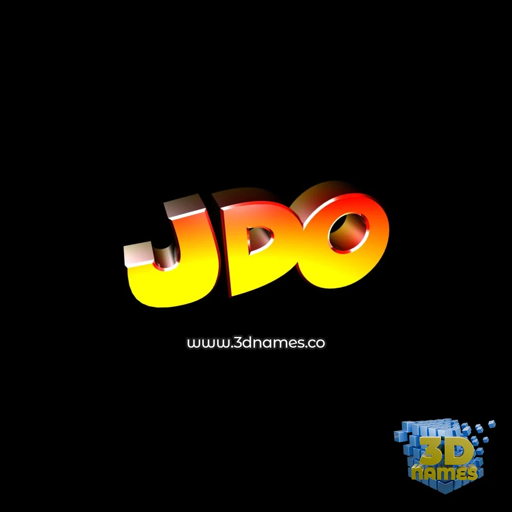 jdo in Black Background style - 3D name wallpaper
