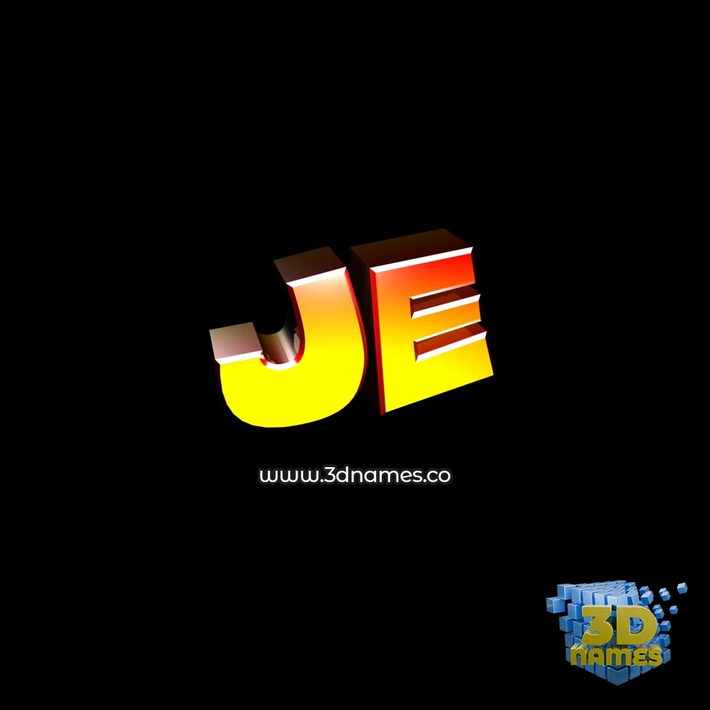 je in Black Background style - 3D name wallpaper