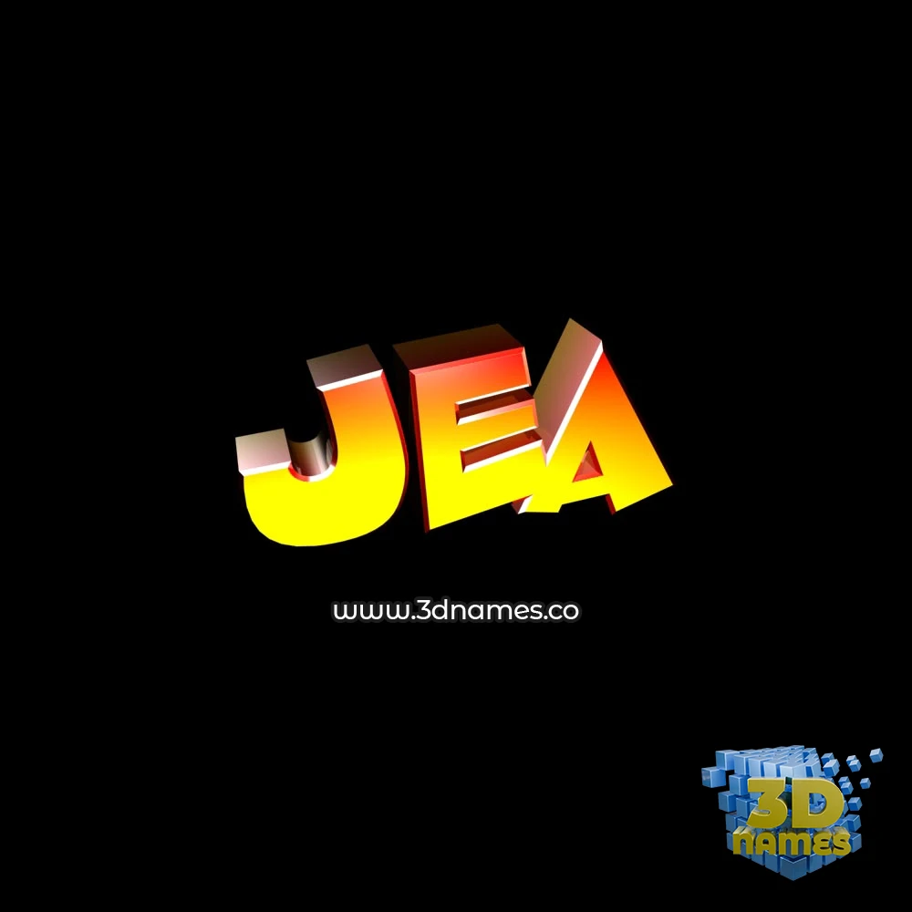 jea in Black Background style - 3D name wallpaper