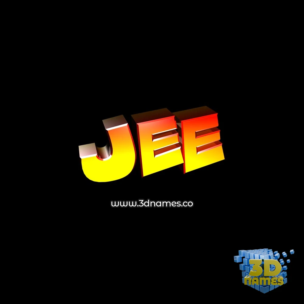 jee in Black Background style - 3D name wallpaper