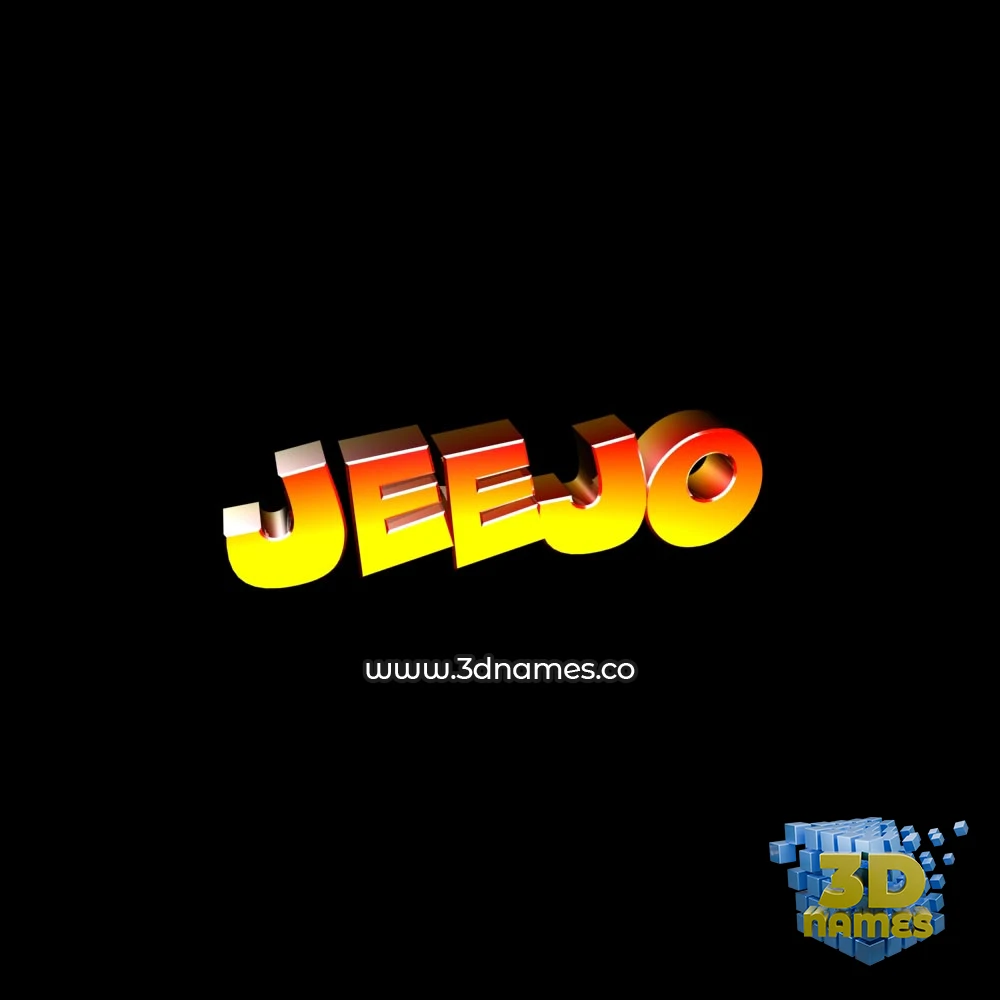 jeejo in Black Background style - 3D name wallpaper