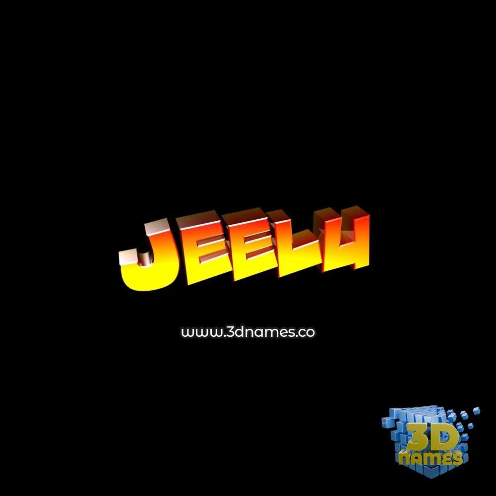 jeelu in Black Background style - 3D name wallpaper