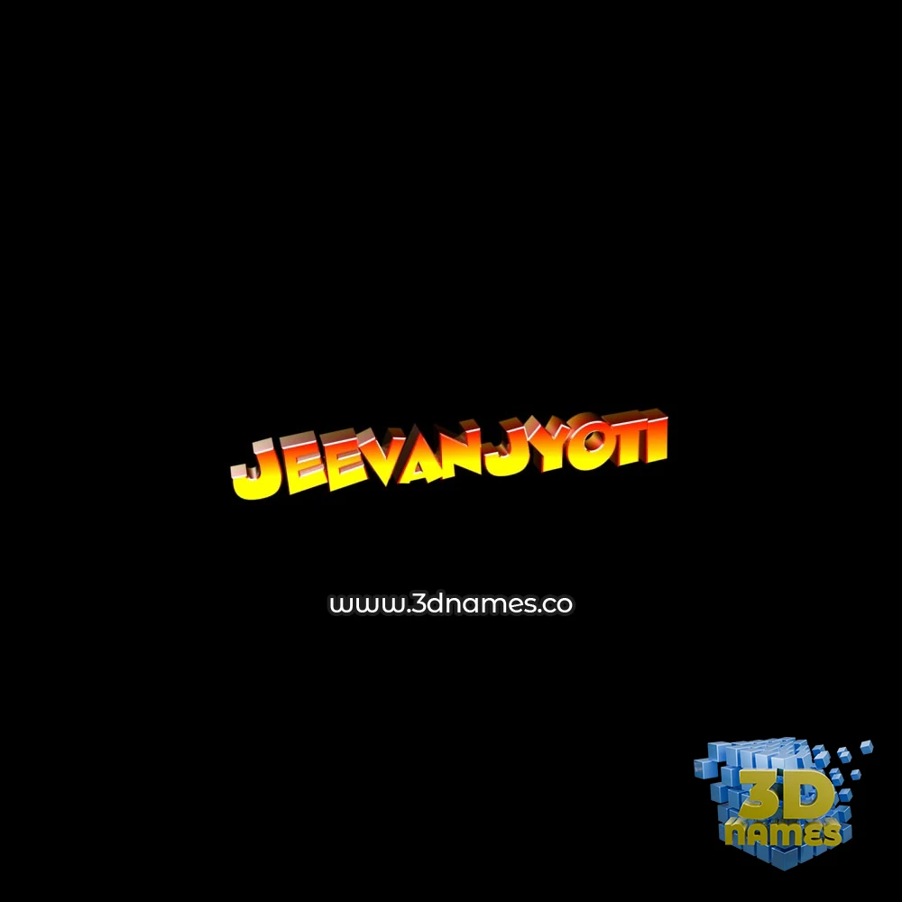 jeevanjyoti in Black Background style - 3D name wallpaper