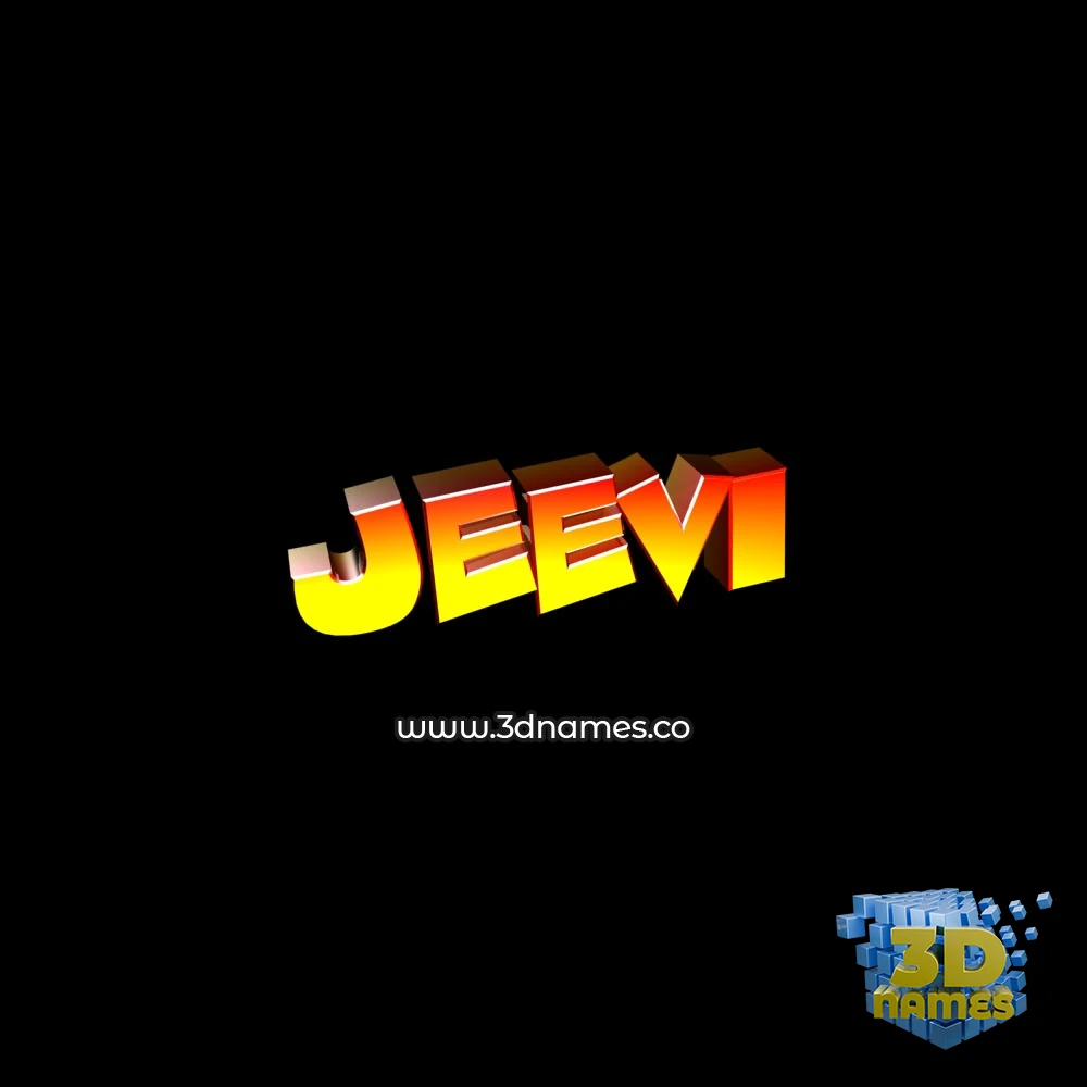 jeevi in Black Background style - 3D name wallpaper