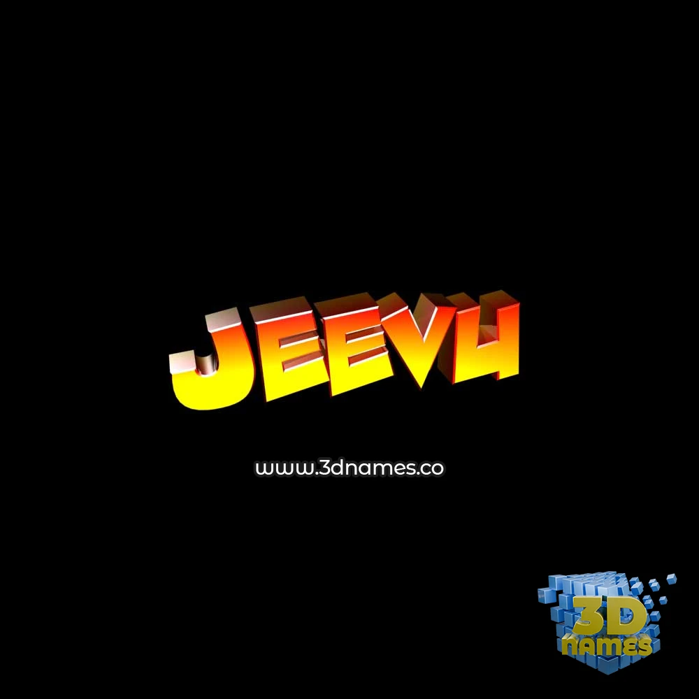 jeevu in Black Background style - 3D name wallpaper