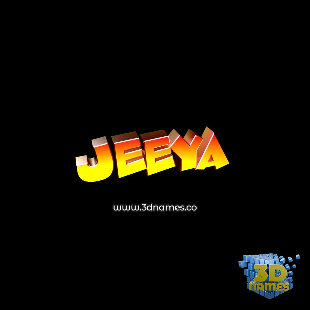 jeeya in Black Background style - 3D name wallpaper