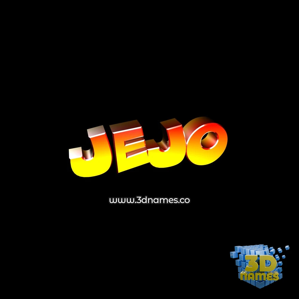 jejo in Black Background style - 3D name wallpaper