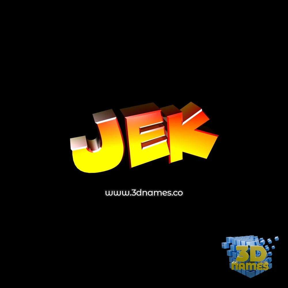 jek in Black Background style - 3D name wallpaper