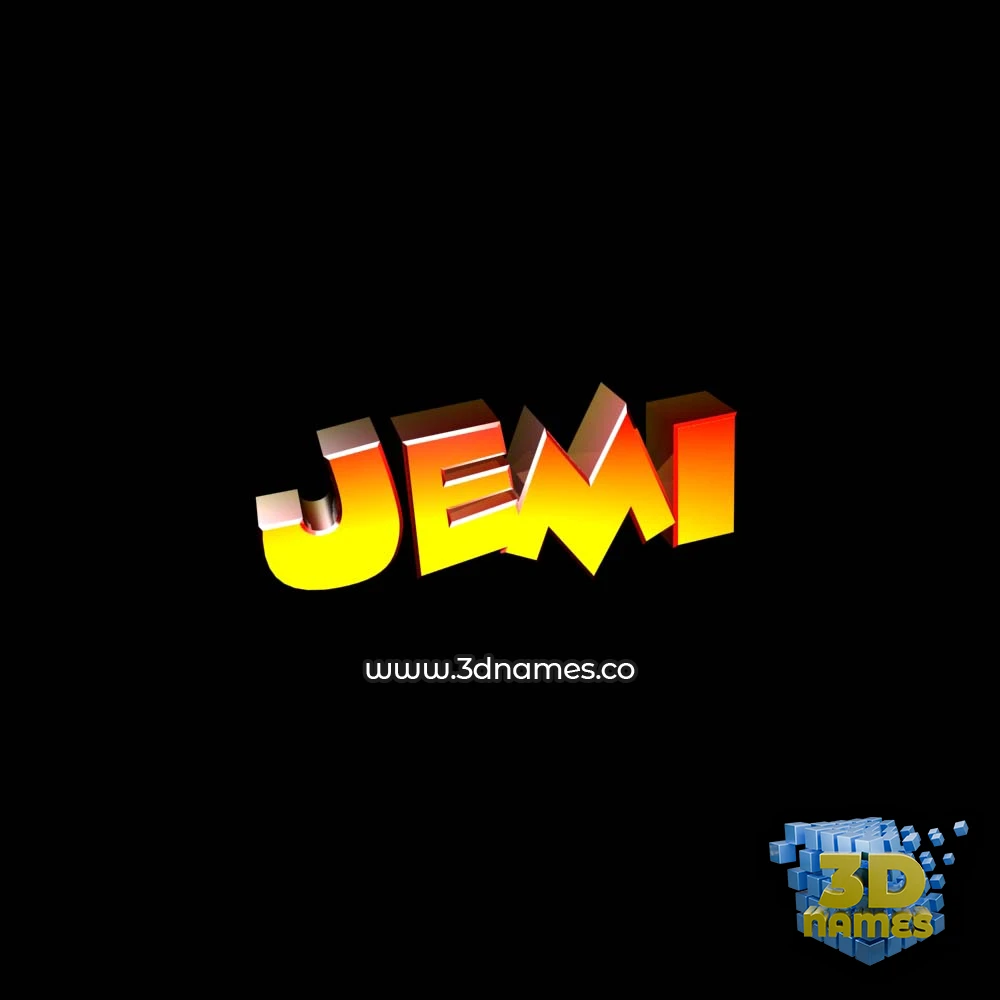 jemi in Black Background style - 3D name wallpaper