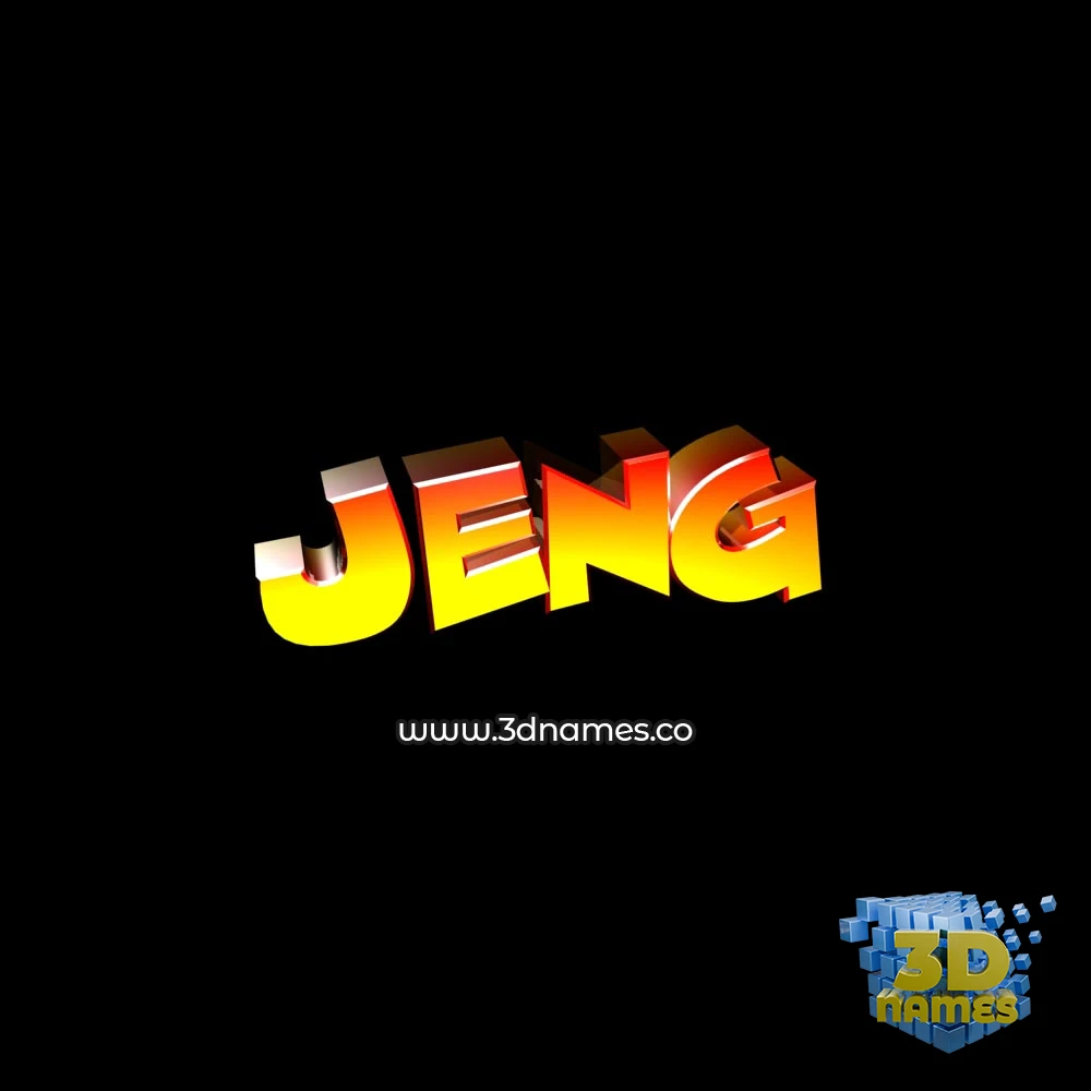 jeng in Black Background style - 3D name wallpaper