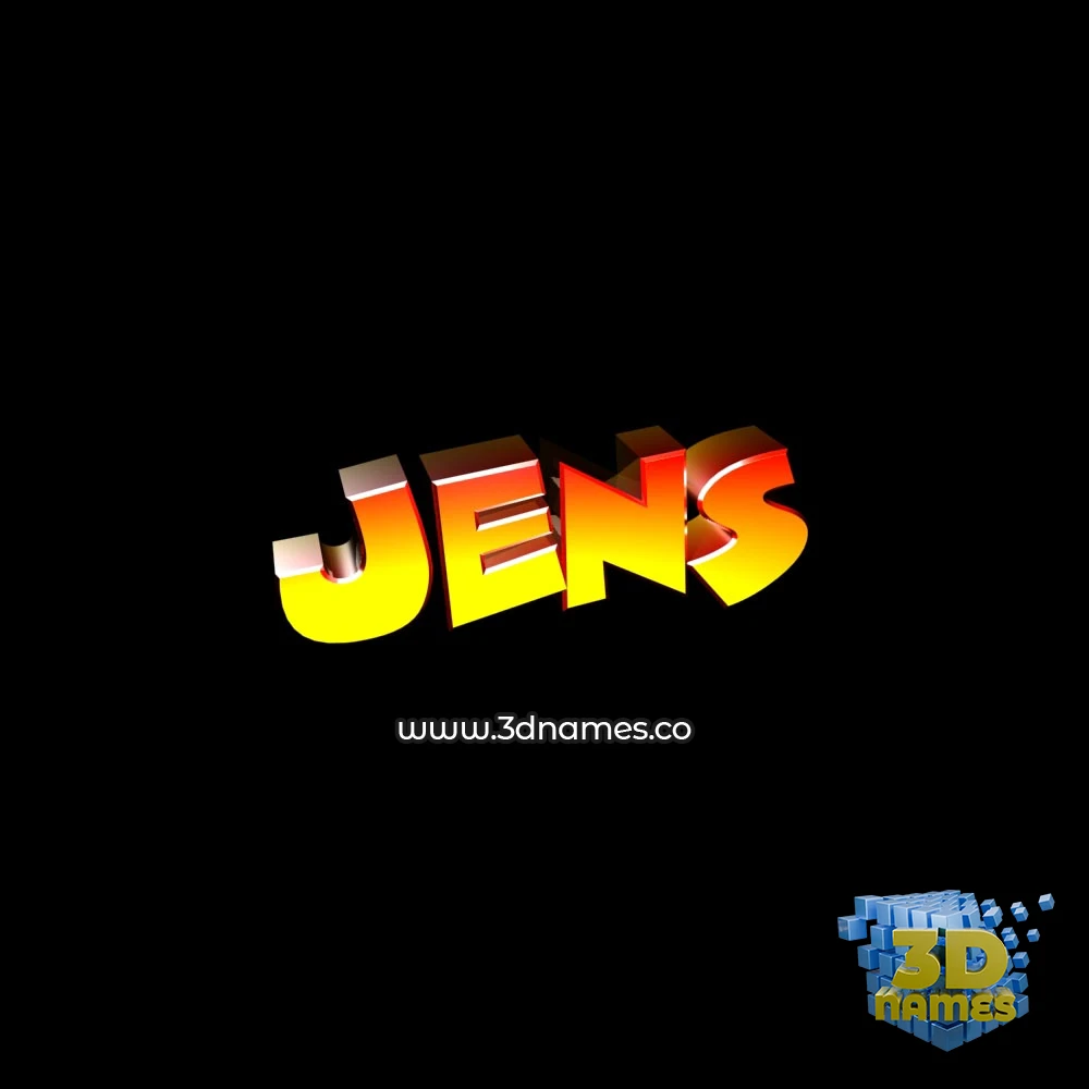 jens in Black Background style - 3D name wallpaper