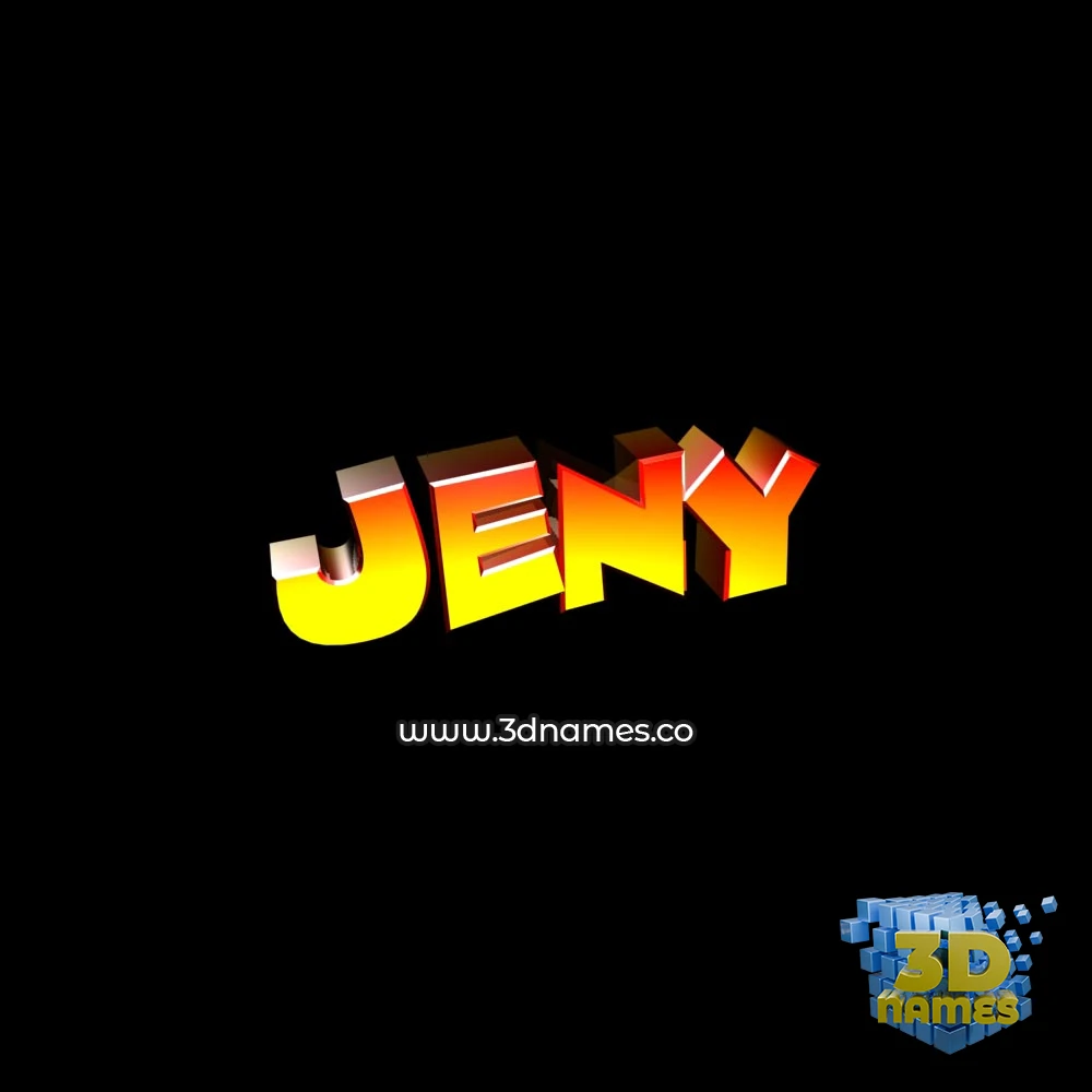 jeny in Black Background style - 3D name wallpaper