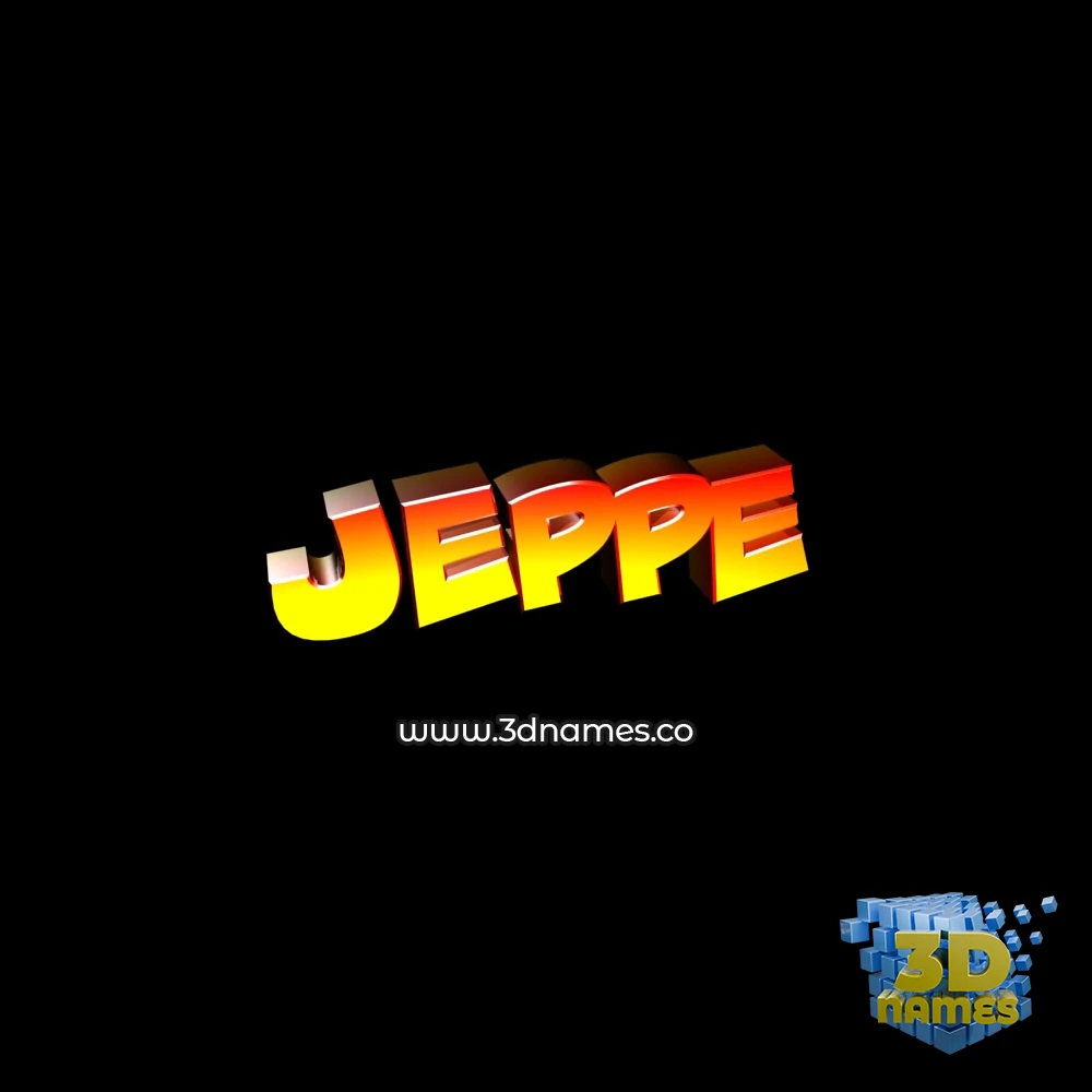 jeppe in Black Background style - 3D name wallpaper