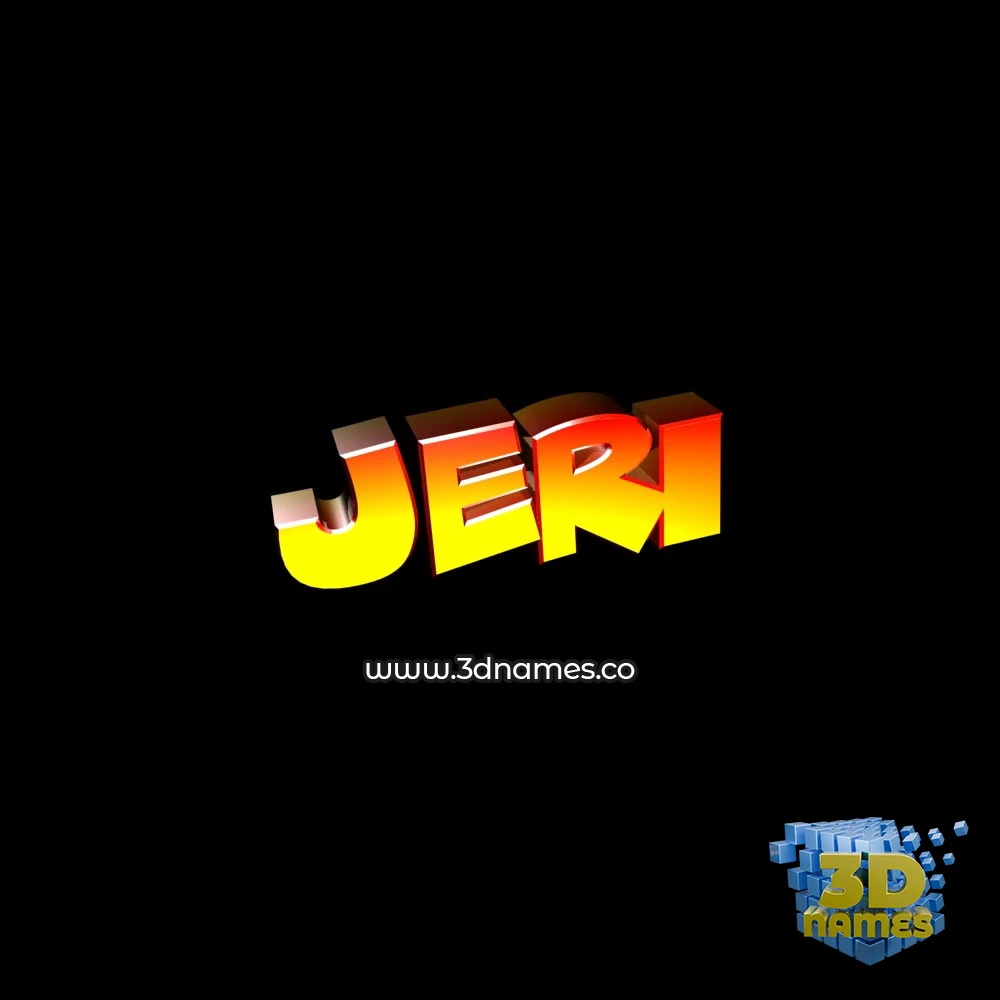 jeri in Black Background style - 3D name wallpaper