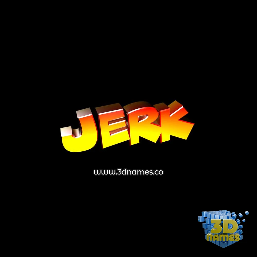 jerk in Black Background style - 3D name wallpaper