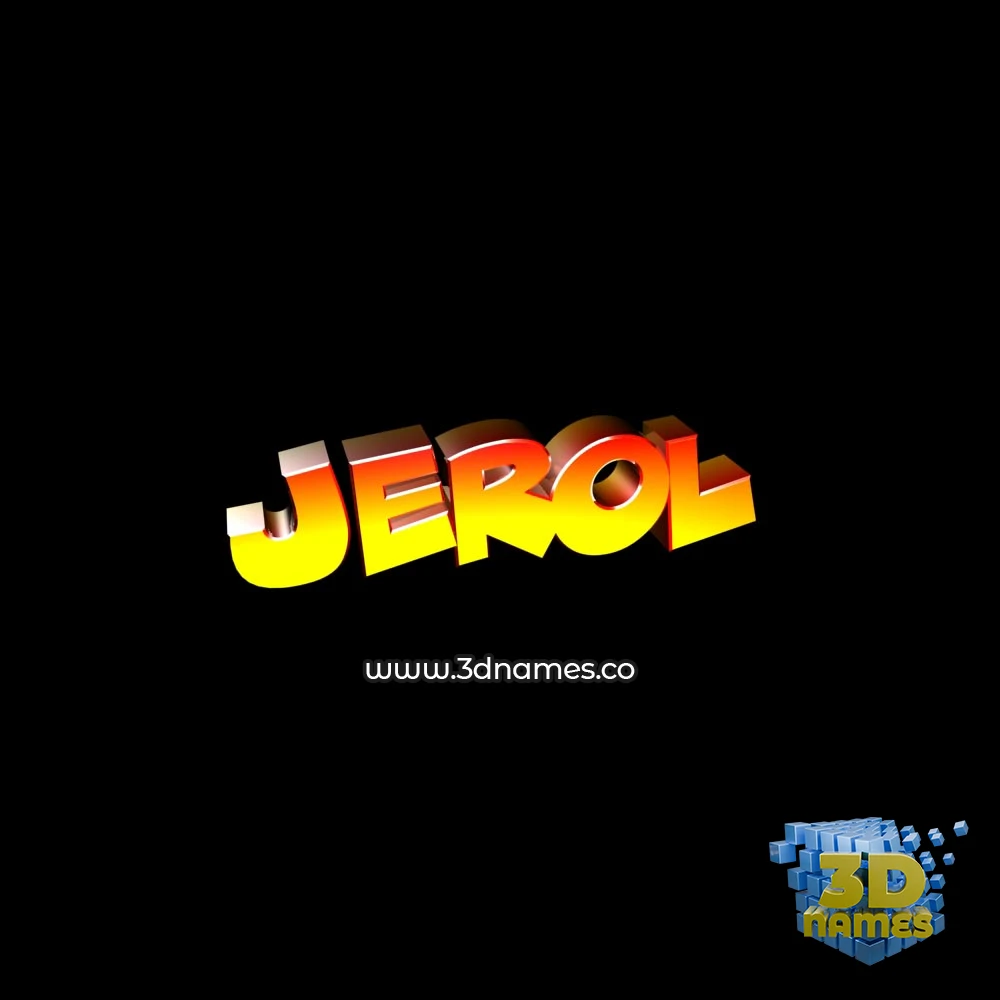 jerol in Black Background style - 3D name wallpaper