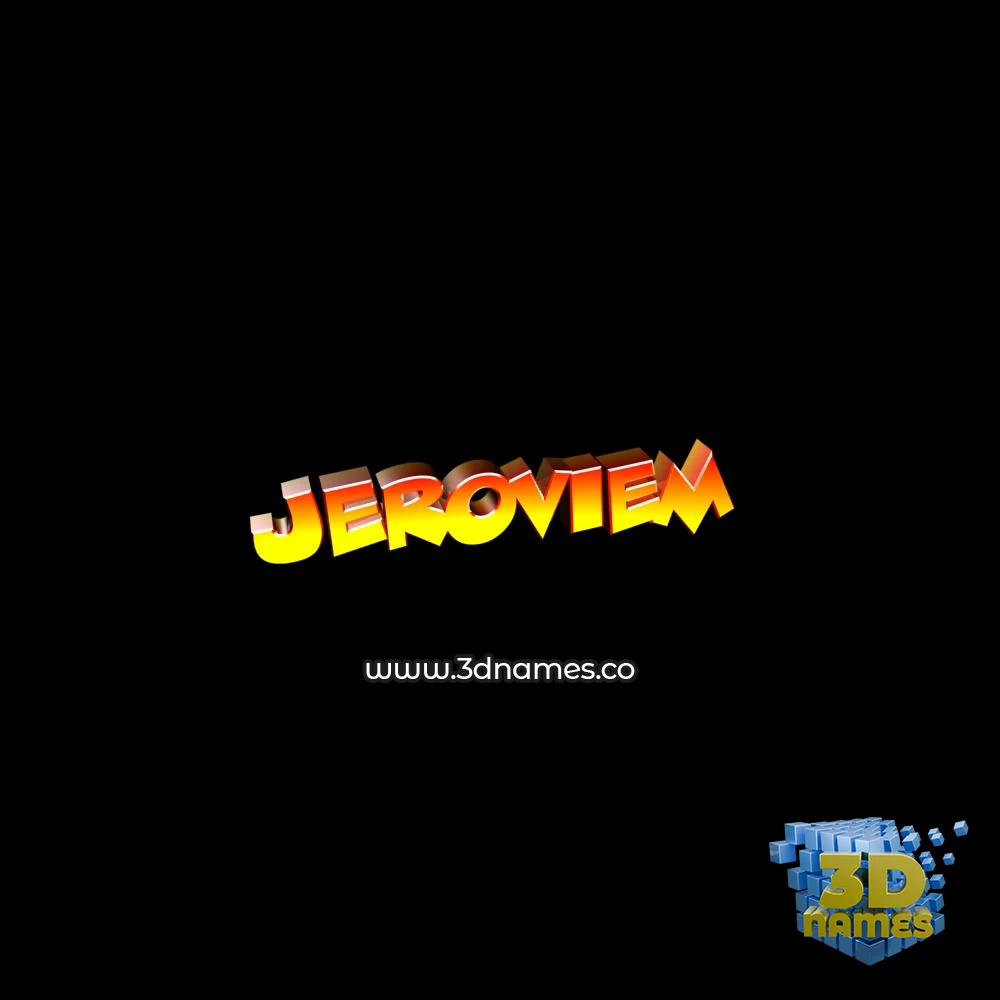 jeroviem in Black Background style - 3D name wallpaper