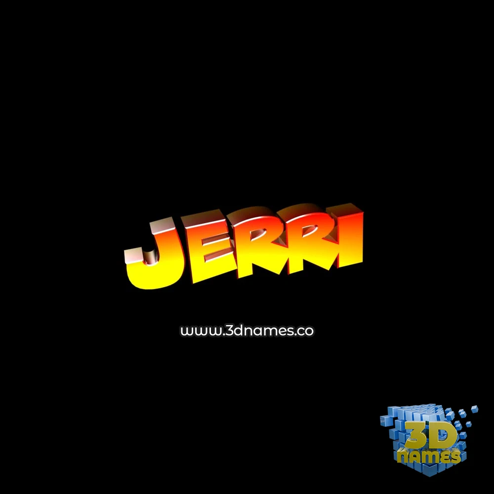 jerri in Black Background style - 3D name wallpaper