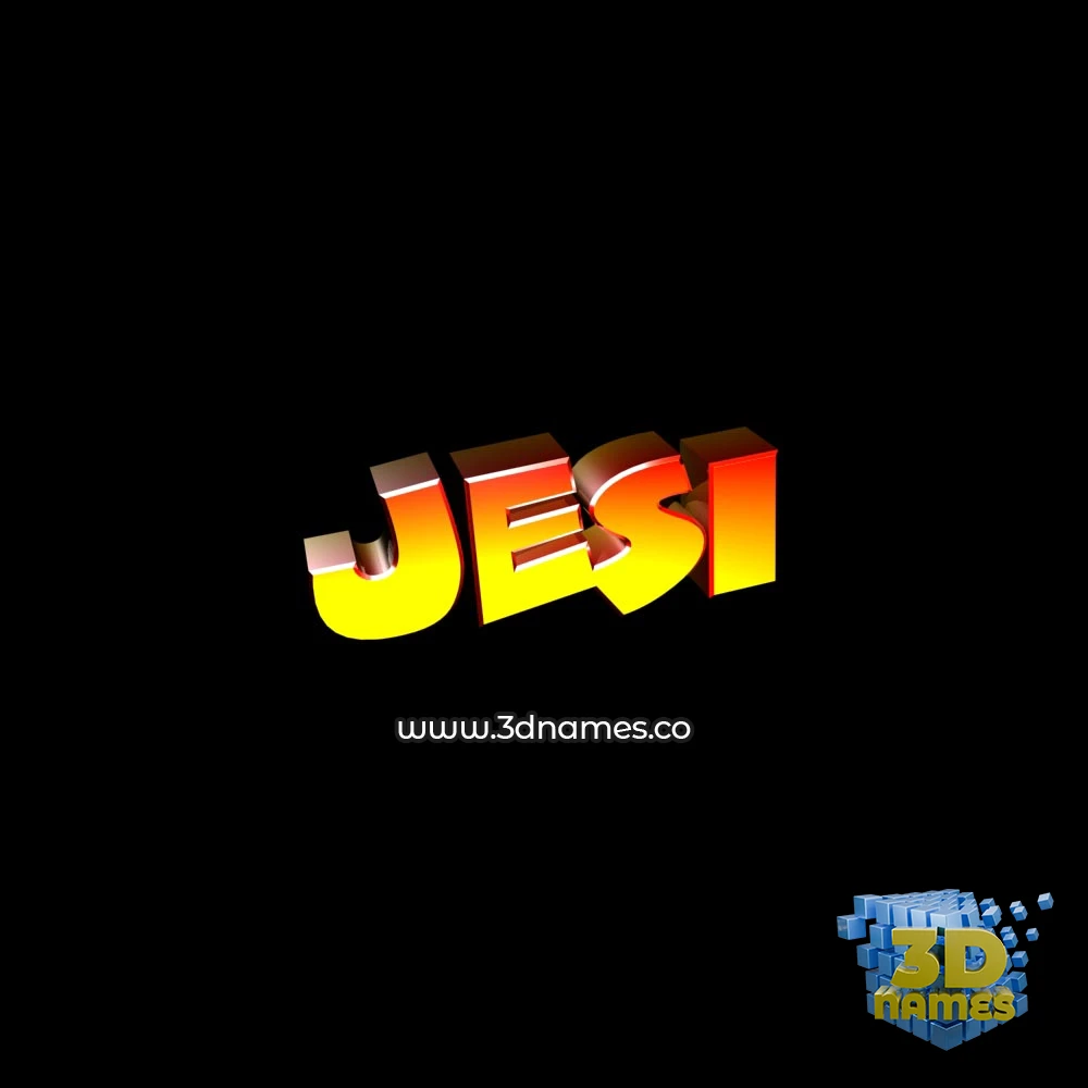 jesi in Black Background style - 3D name wallpaper