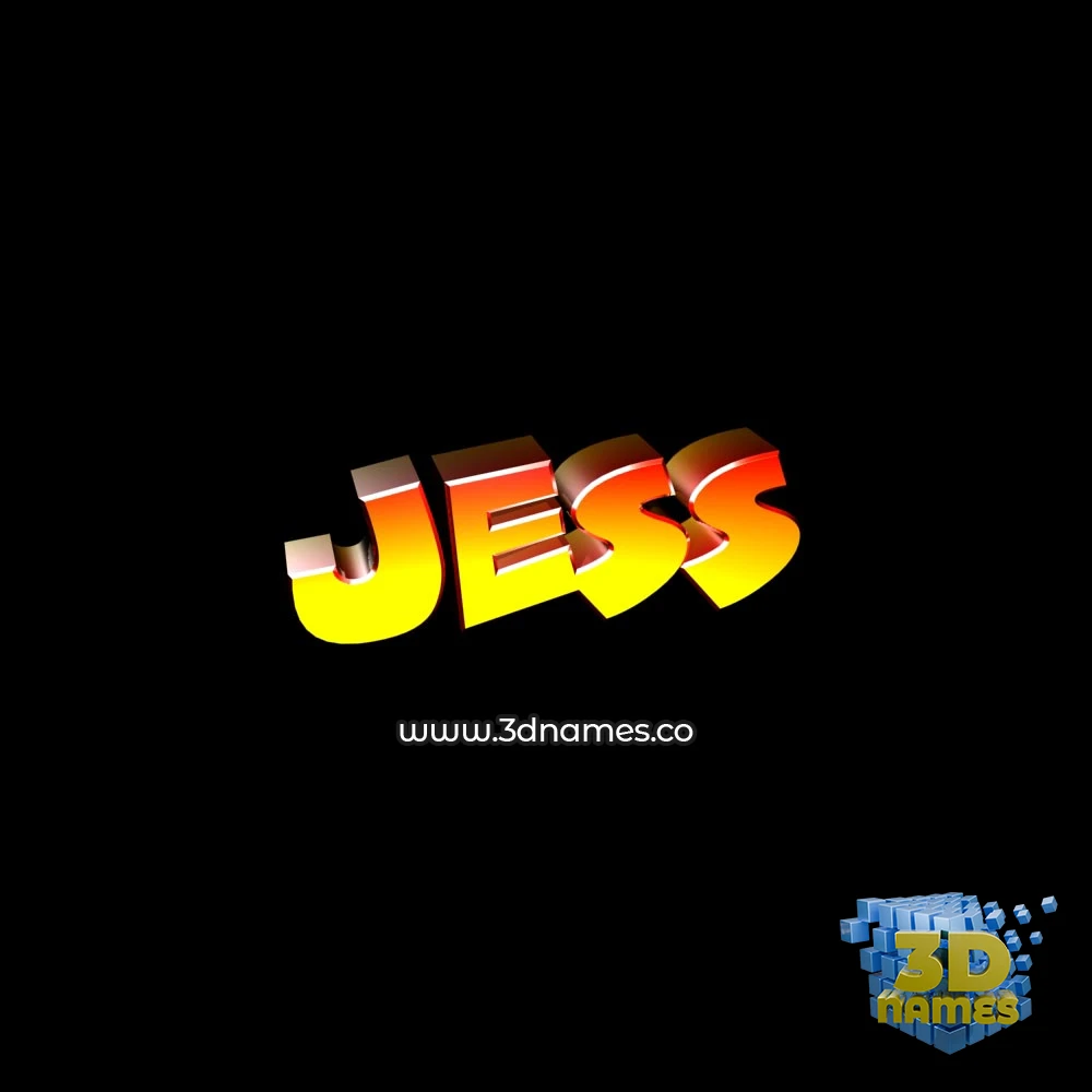 jess in Black Background style - 3D name wallpaper