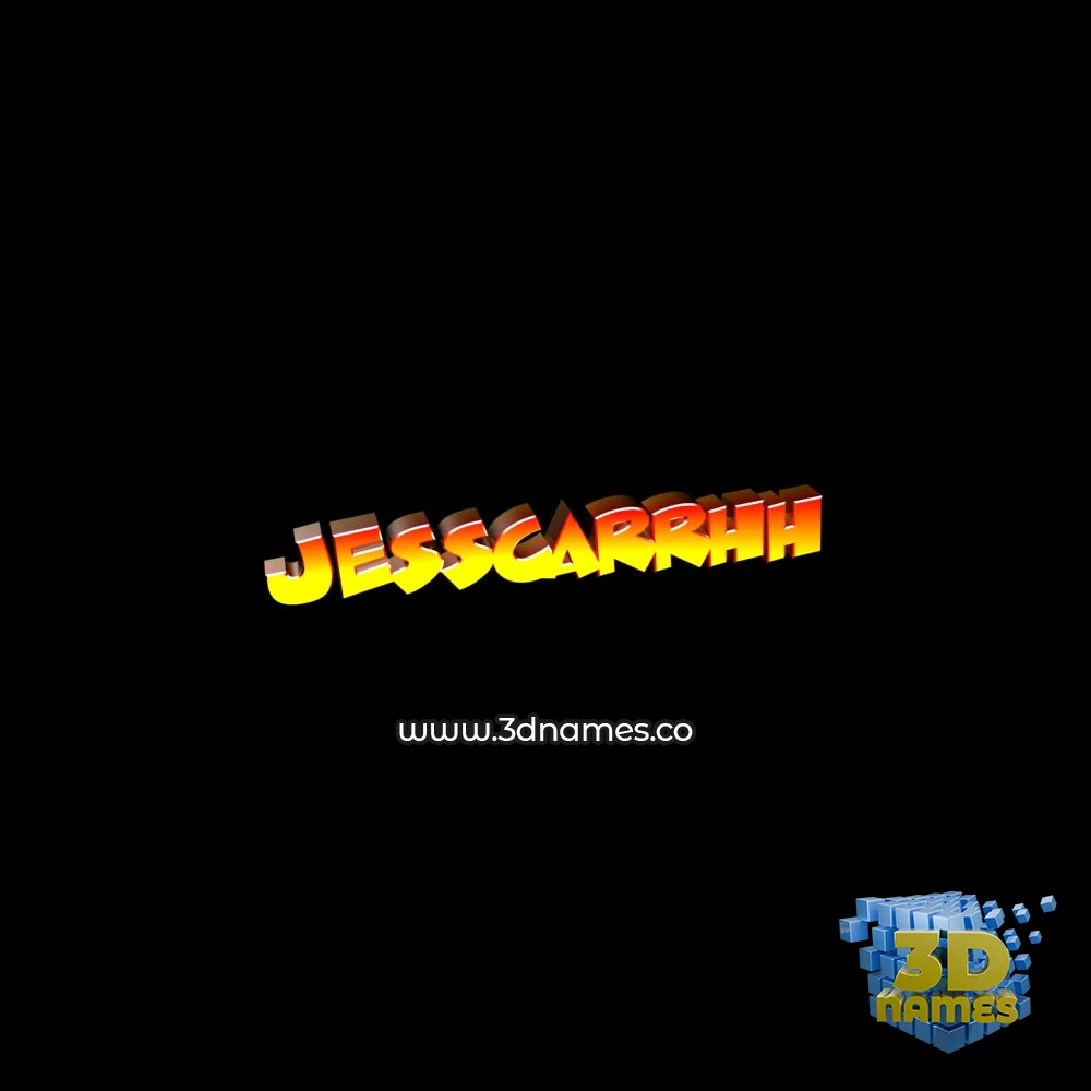 jesscarrhh in Black Background style - 3D name wallpaper