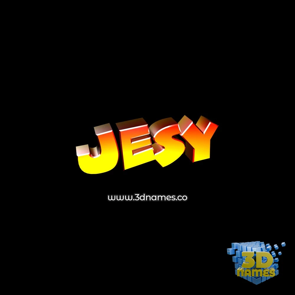jesy in Black Background style - 3D name wallpaper