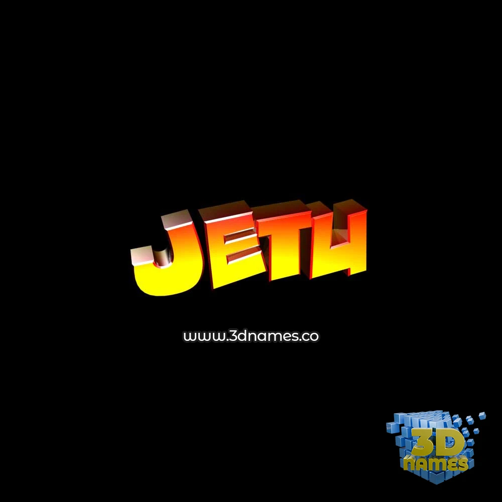 jetu in Black Background style - 3D name wallpaper