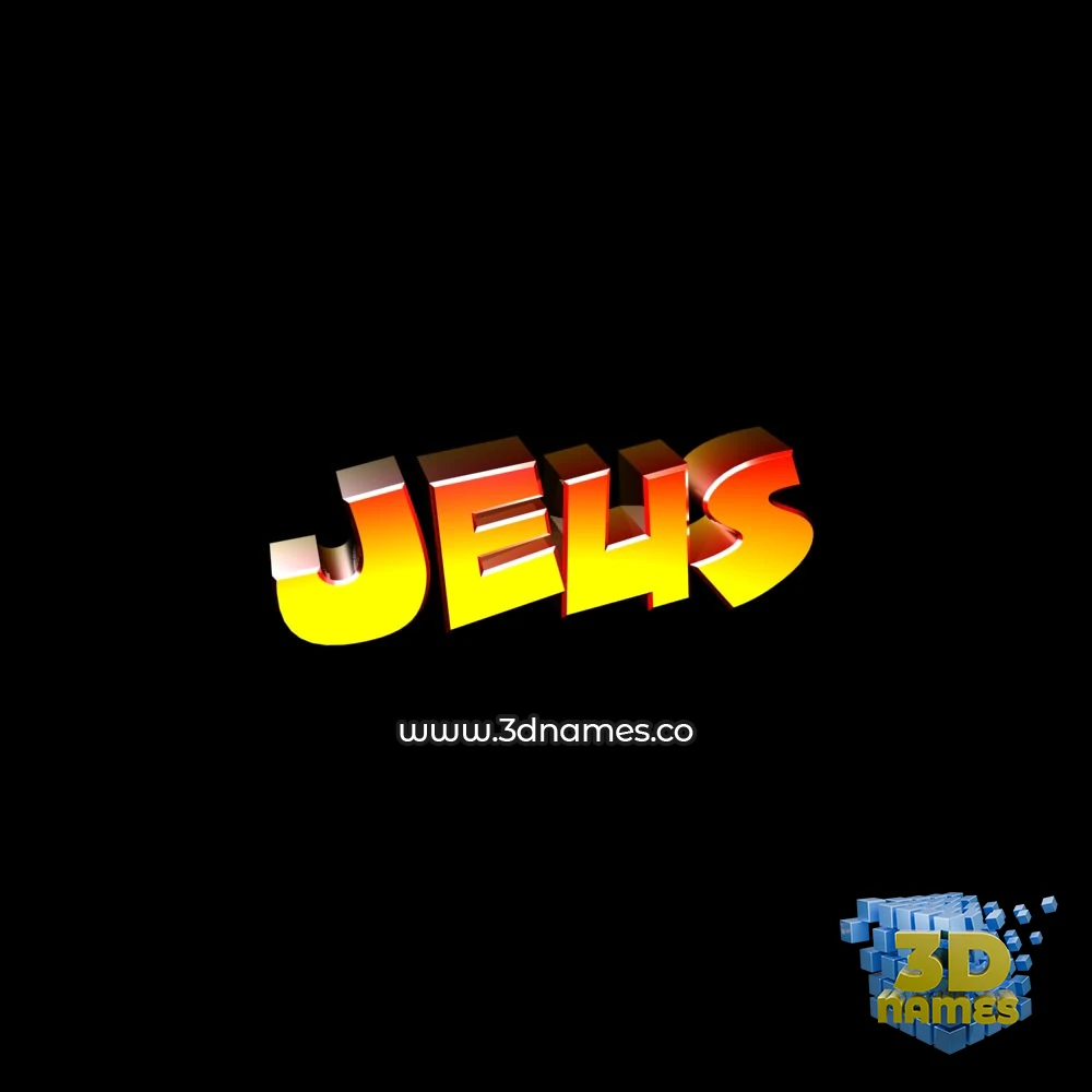 jeus in Black Background style - 3D name wallpaper