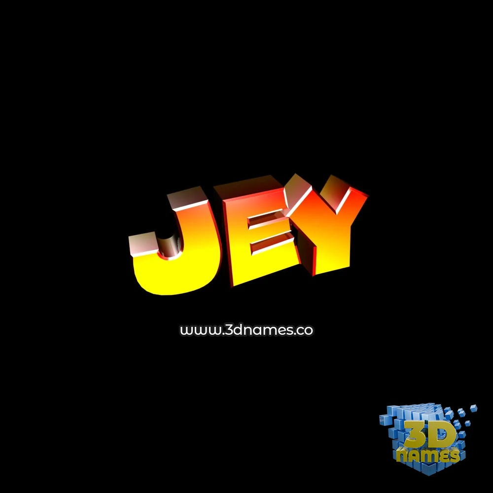 jey in Black Background style - 3D name wallpaper