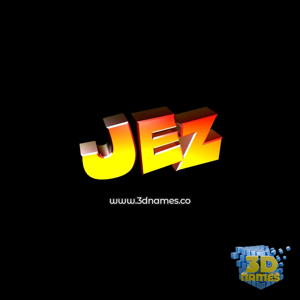 jez in Black Background style - 3D name wallpaper