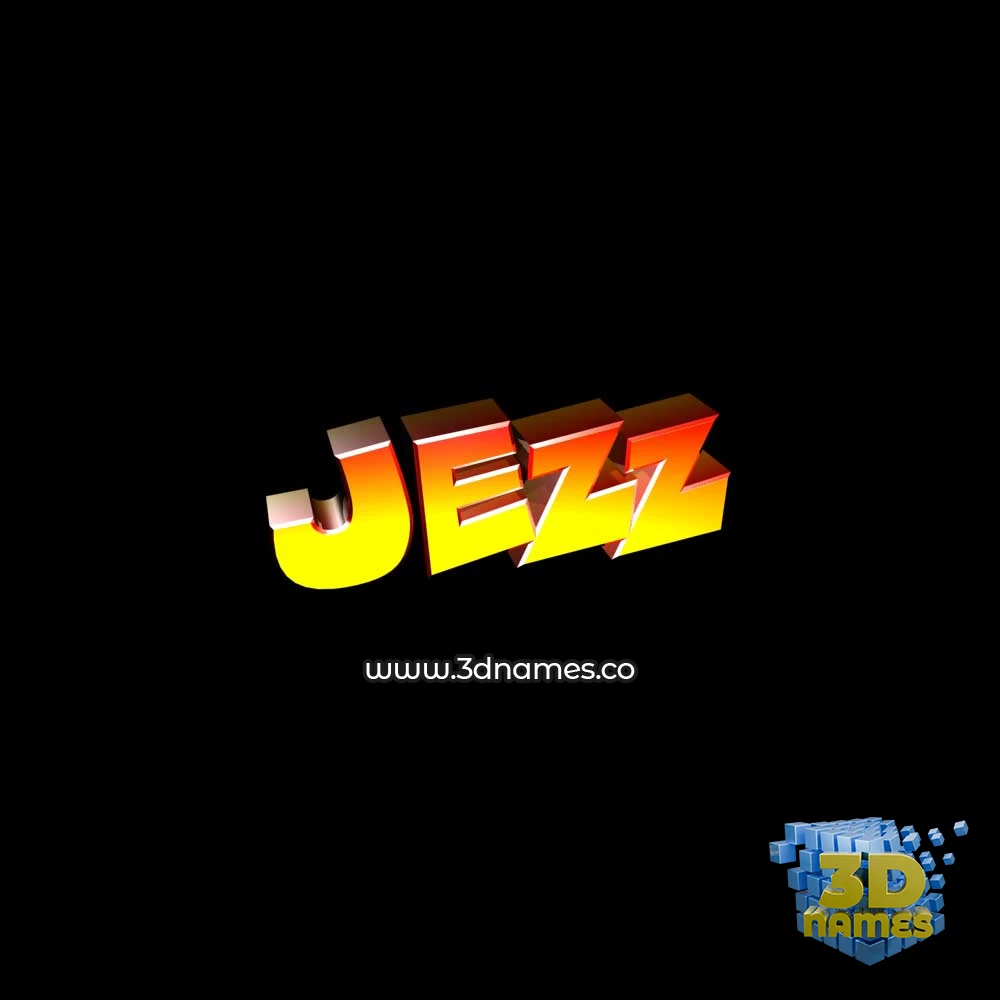 jezz in Black Background style - 3D name wallpaper