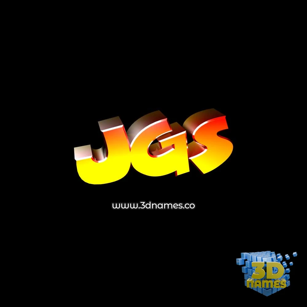 jgs in Black Background style - 3D name wallpaper
