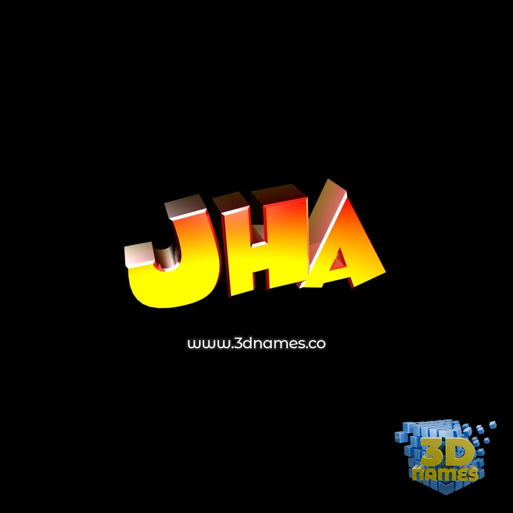 jha in Black Background style - 3D name wallpaper