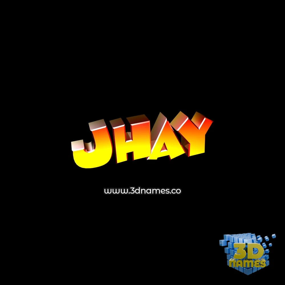 jhay in Black Background style - 3D name wallpaper