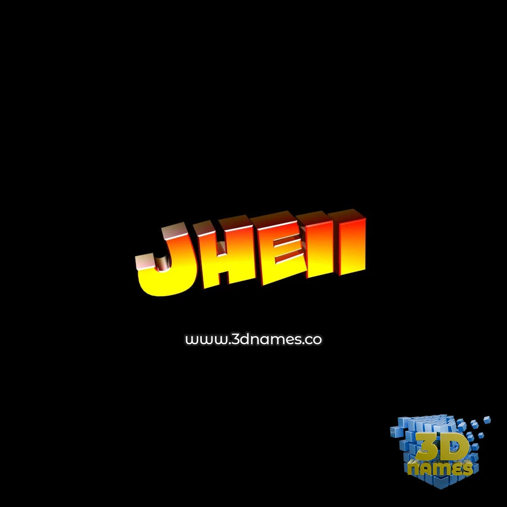 jheii in Black Background style - 3D name wallpaper