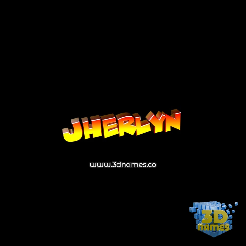 jherlyn in Black Background style - 3D name wallpaper