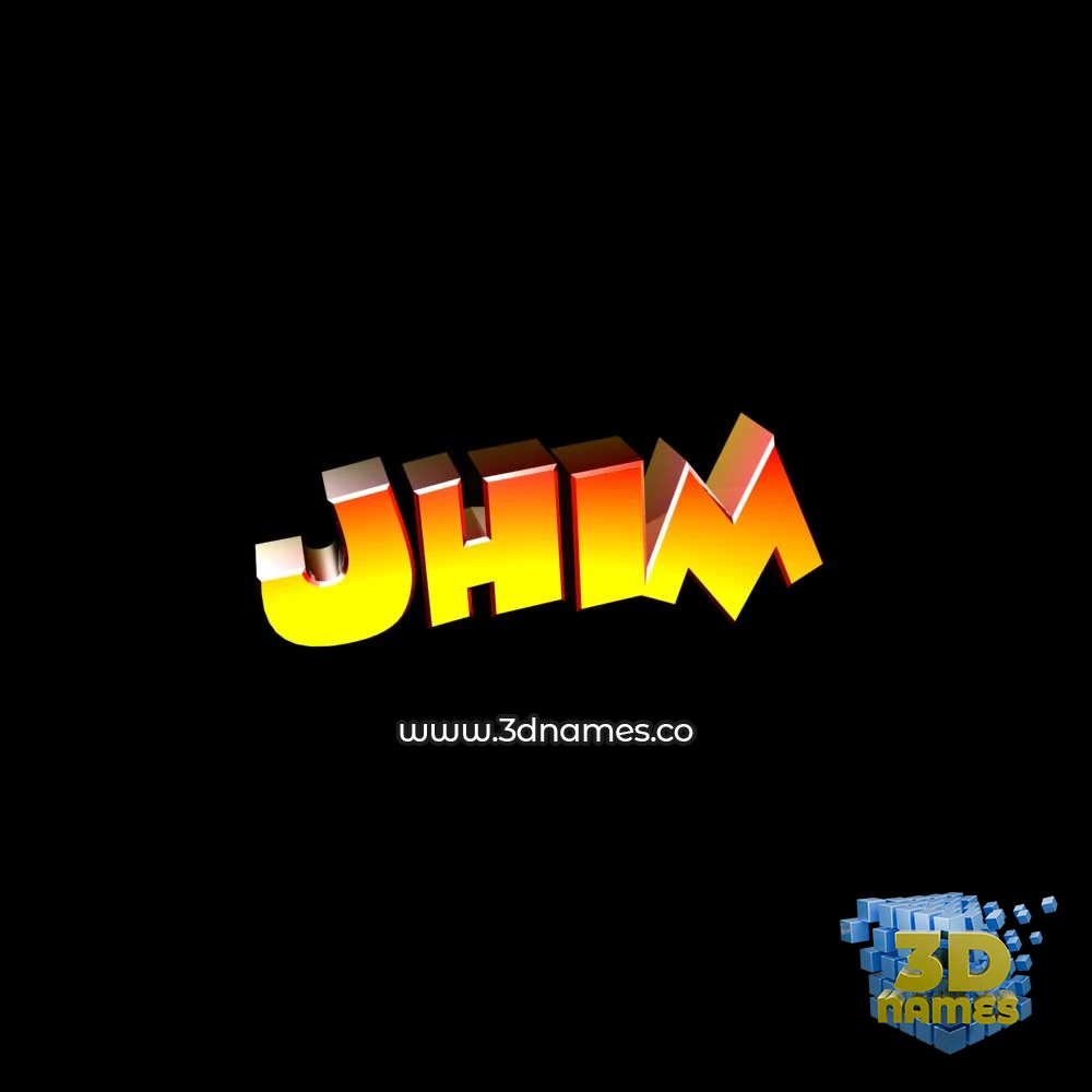 jhim in Black Background style - 3D name wallpaper