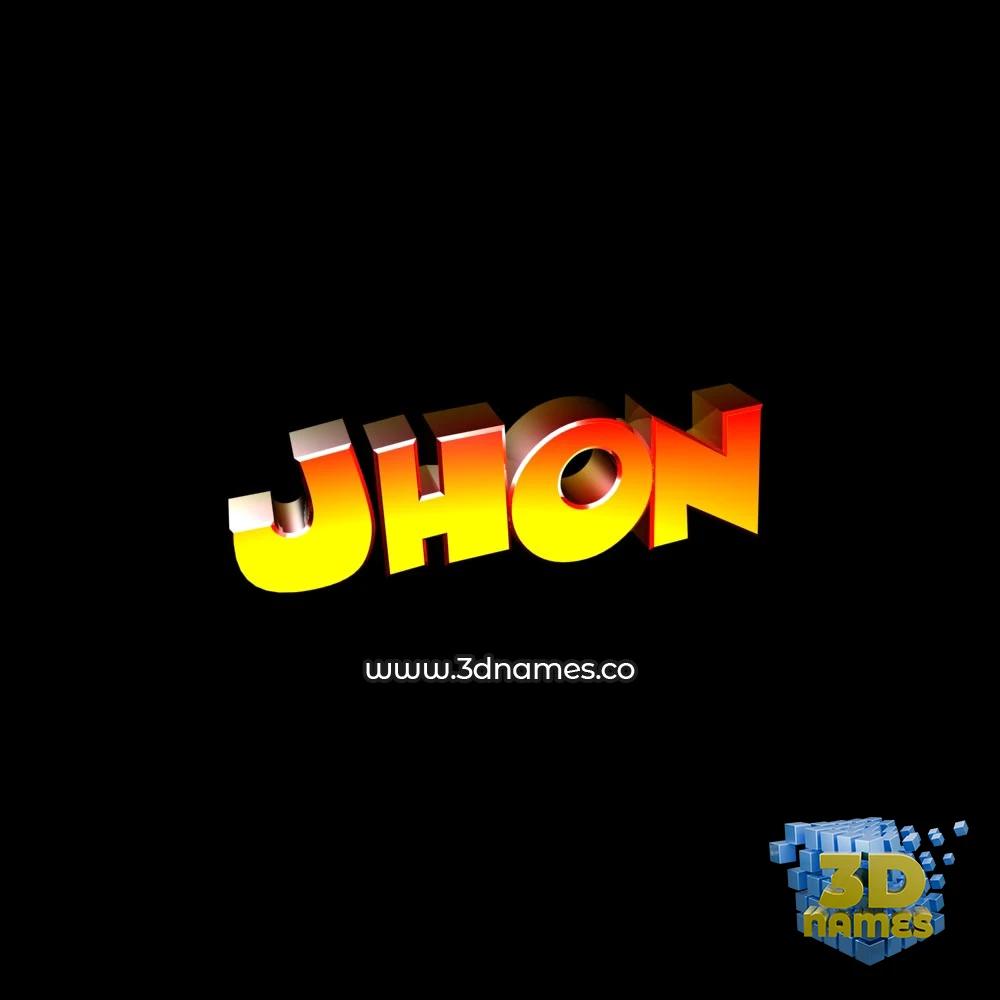 jhon in Black Background style - 3D name wallpaper
