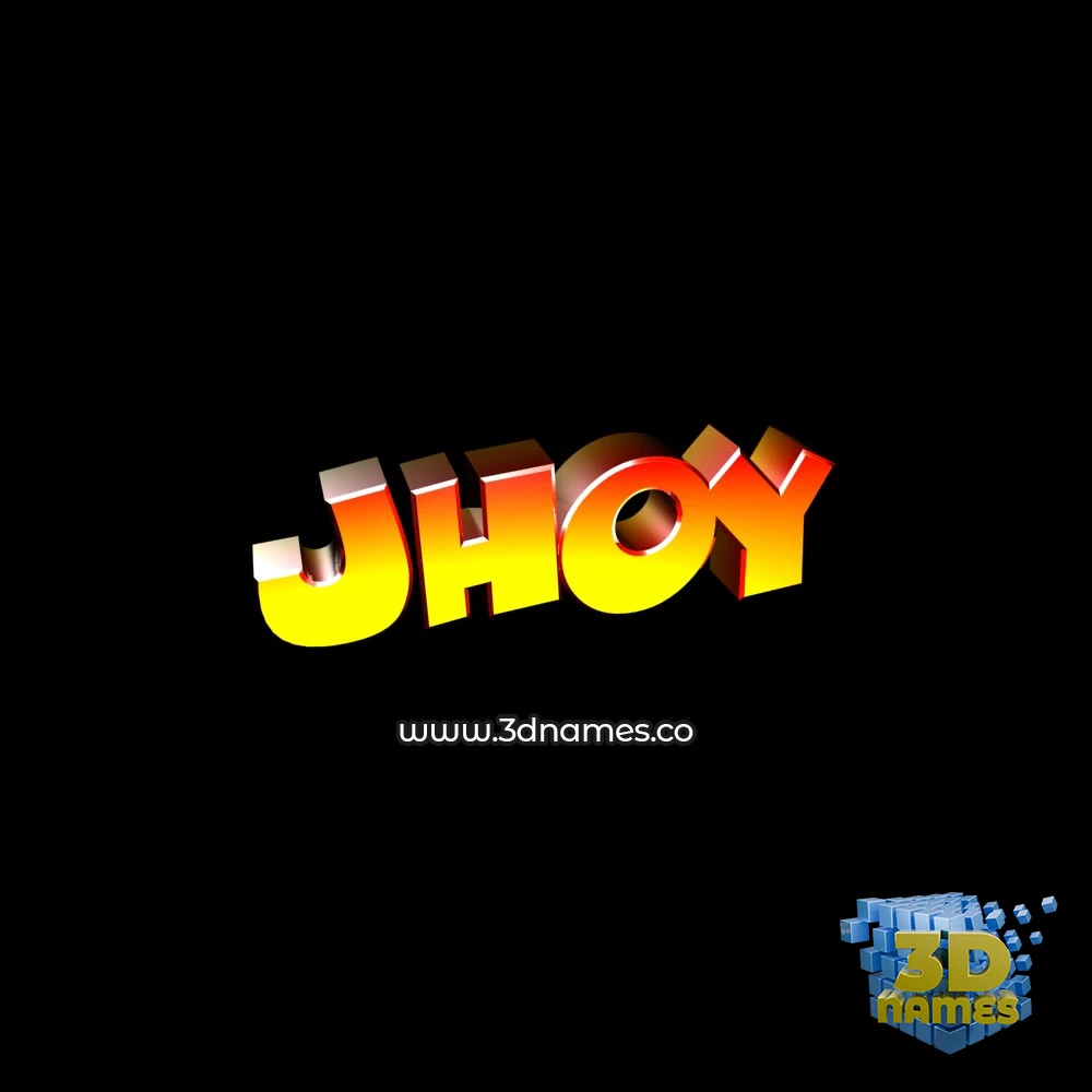jhoy in Black Background style - 3D name wallpaper